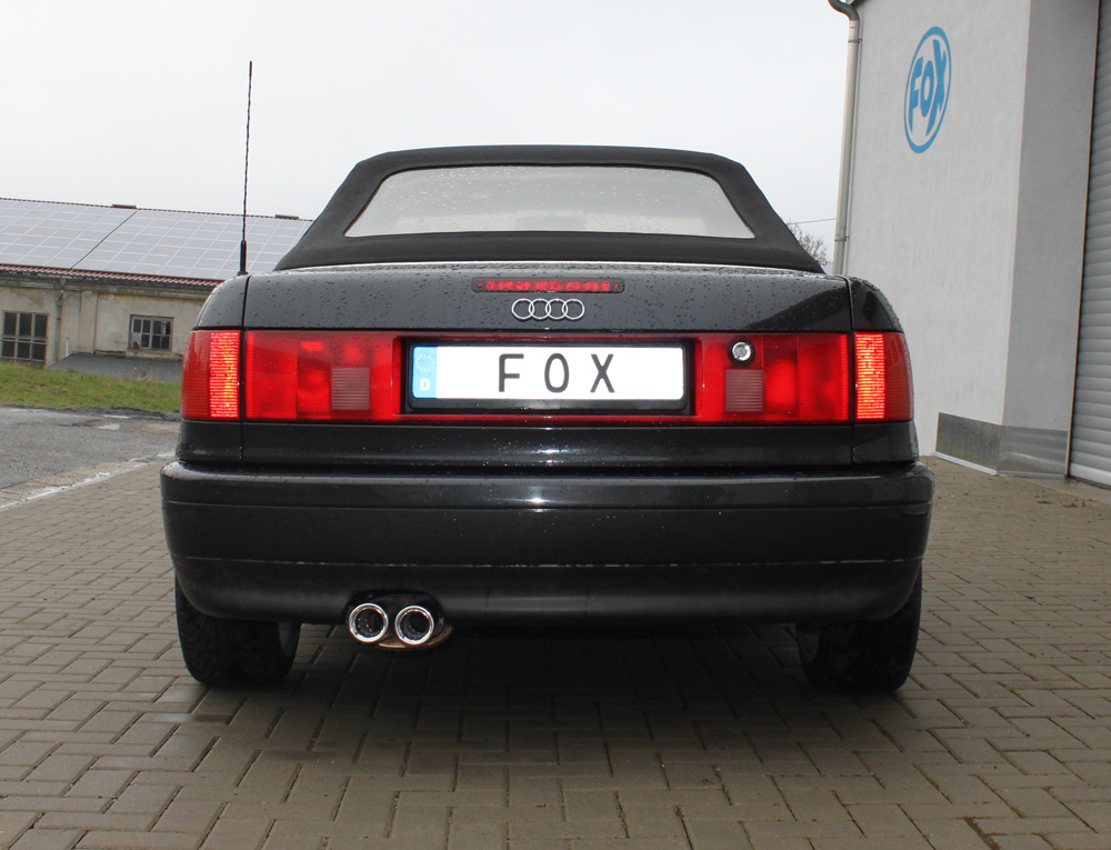 Fox Auspuff Sportauspuff Endschalldämpfer für Audi 80 B4 Cabrio 1,8l 92kW 2,8l