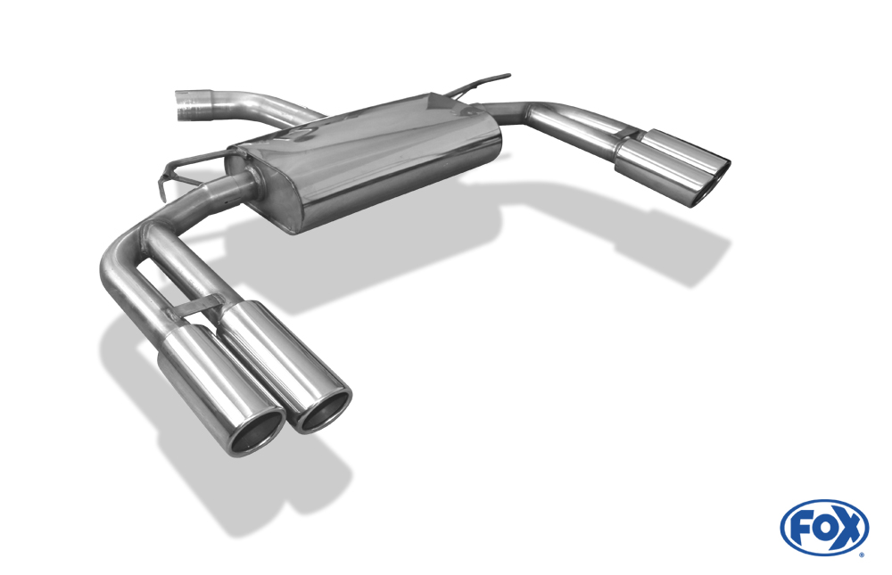 Fox Auspuff Duplex Sportauspuff Sportendschalldämpfer für Audi A3 8V Limo 1.4l