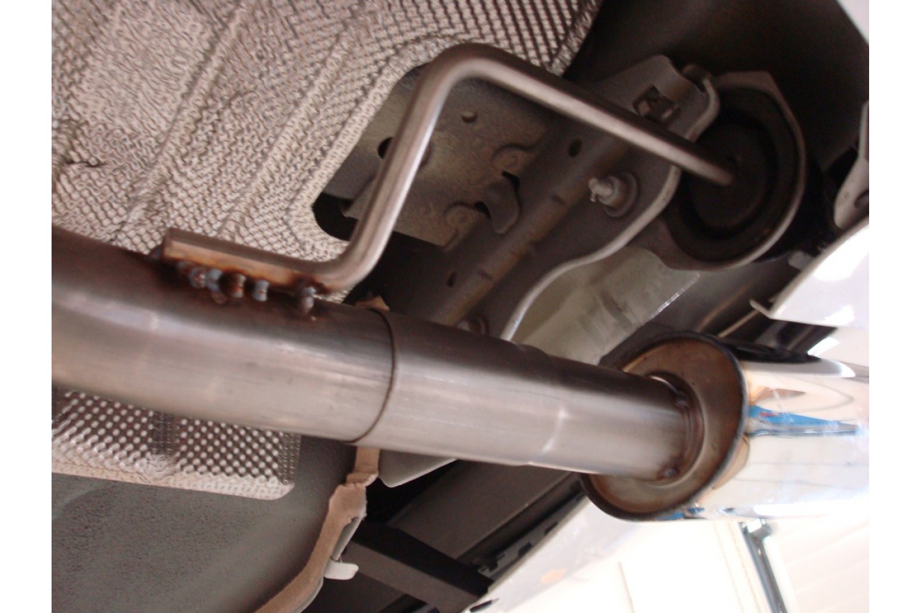 Fox Duplex Auspuff Sportauspuff Endschalldämpfer für Opel Astra J Sports Tourer