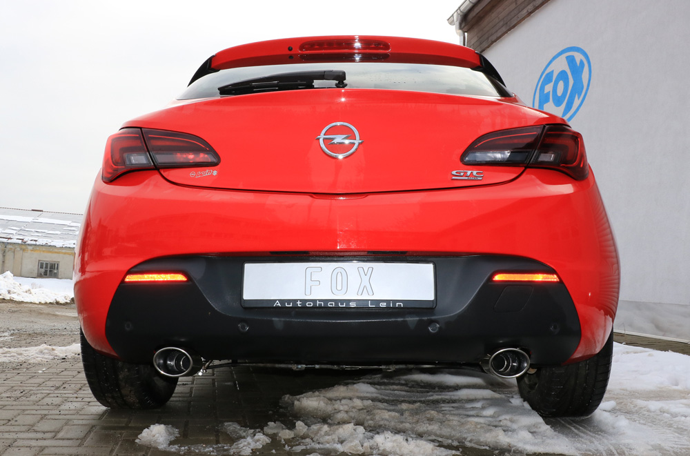 Fox Duplex Auspuff Sportauspuff Komplettanlage für Opel Astra J GTC 1,4l Turbo