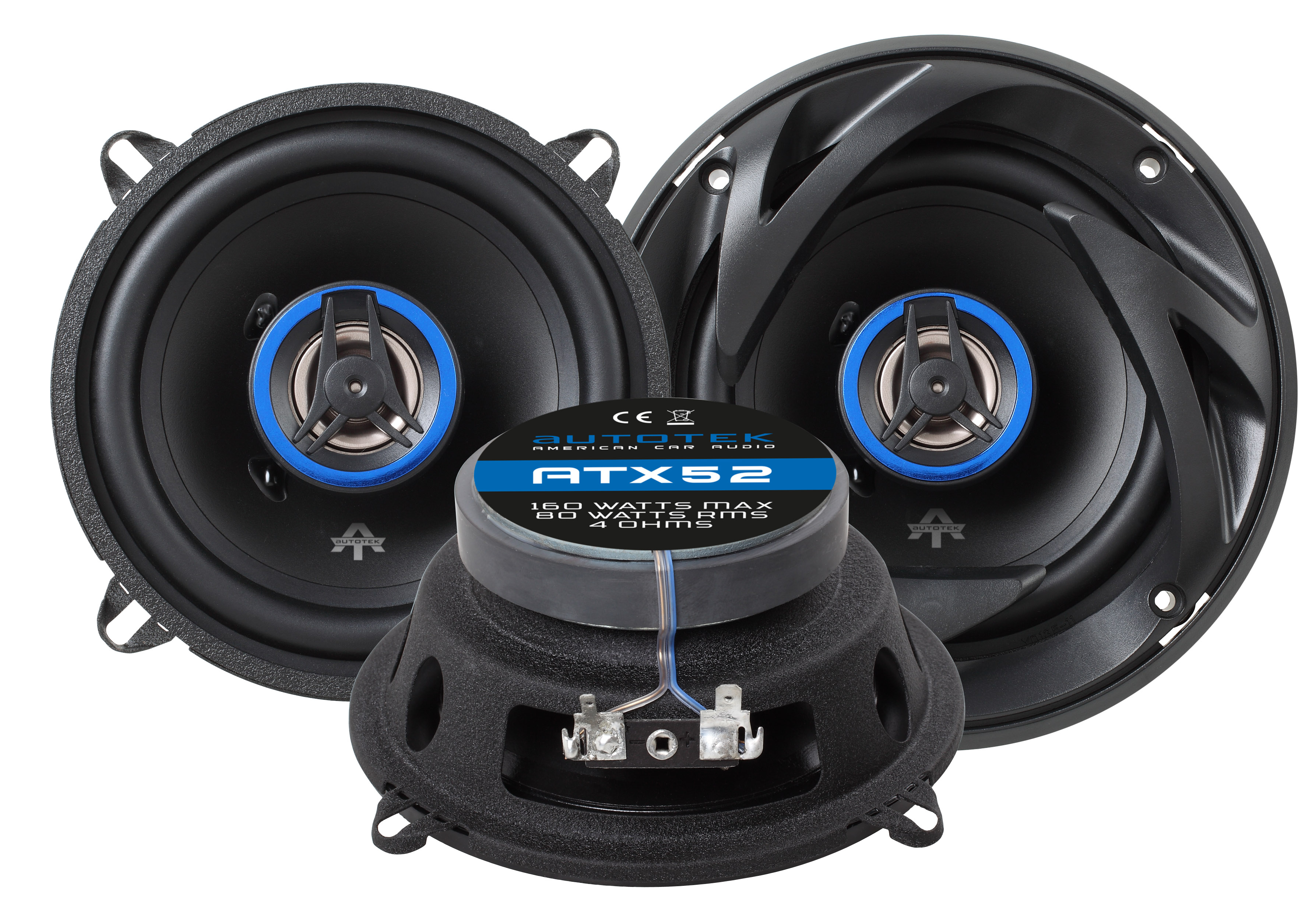 AUTOTEK Koax-System 13cm Lautsprecher 2-Wege Koax 13 cm ATX-52 320 Watt max.Paar