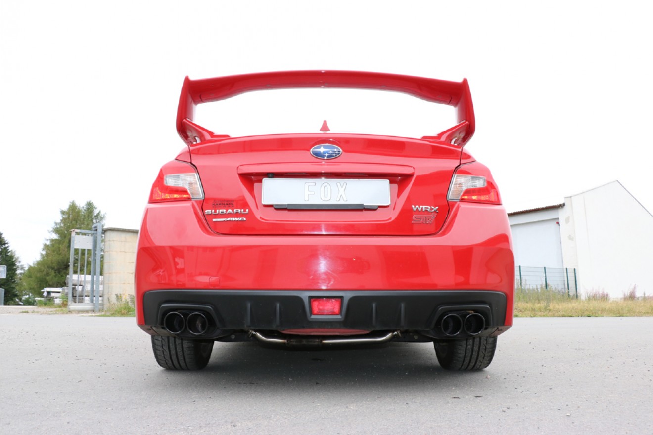 Fox Duplex Auspuff Sportauspuff Komplettanlage für Subaru WRX V1 Stufenheck 2.5l