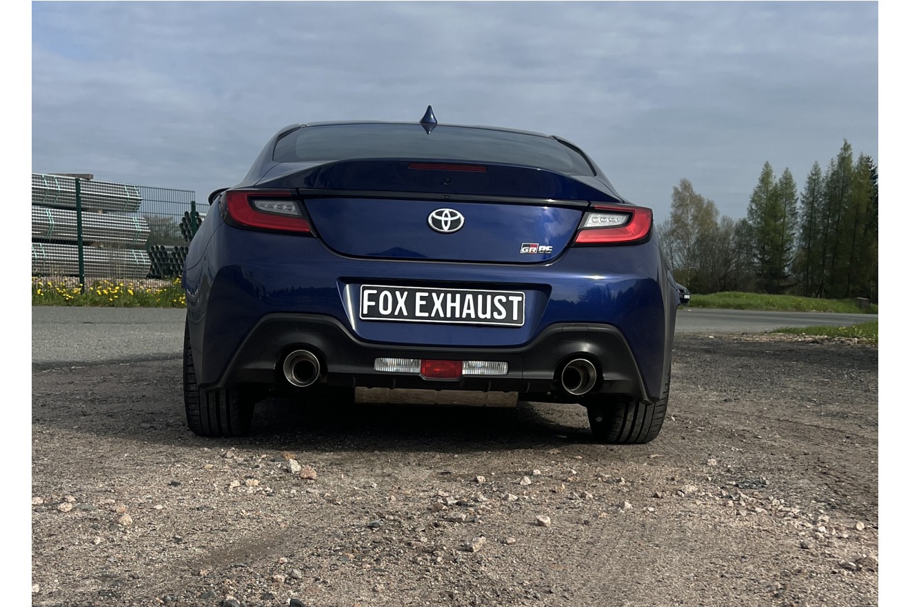 Fox Duplex Auspuff Sportauspuff Endschalldämpfer für Toyota GR86 2,4l 172kW