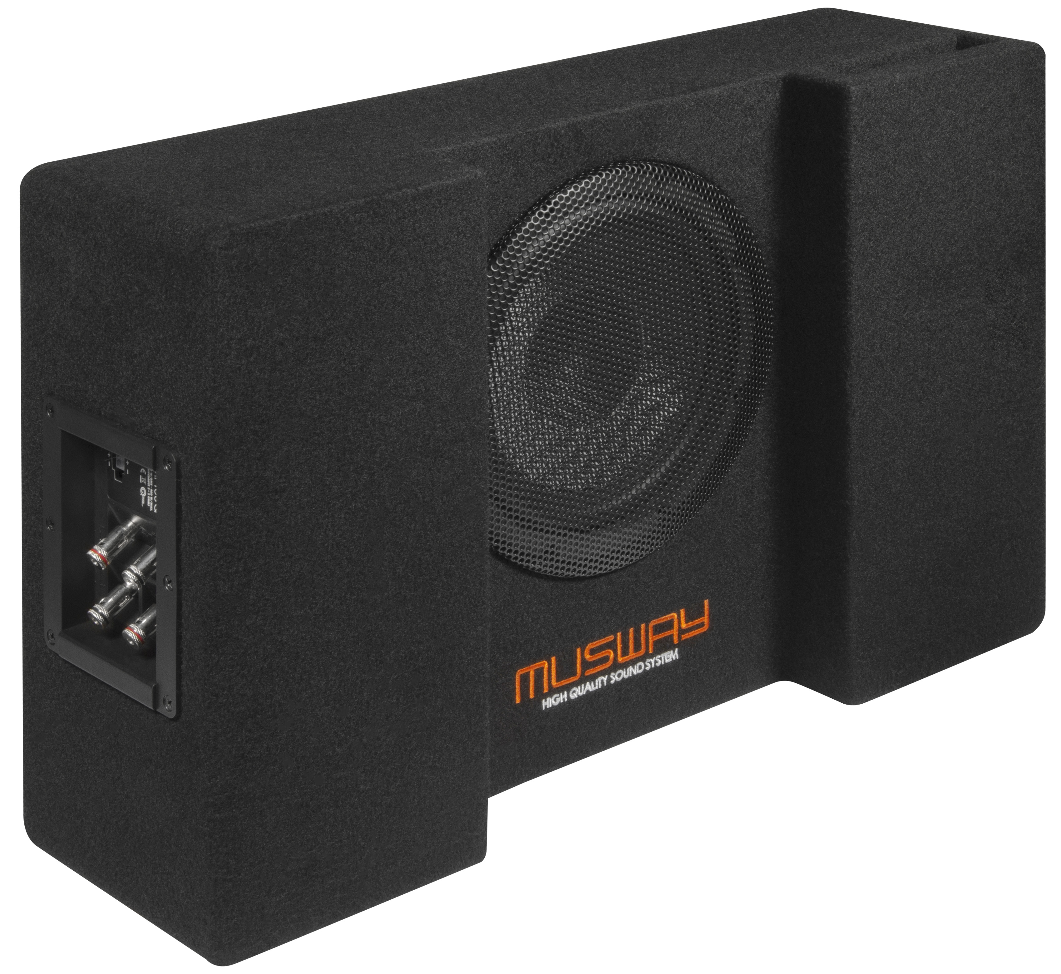 MUSWAY Single Bassreflex-Gehäusesub MF-108Q Subwoofer Bassbox 400W