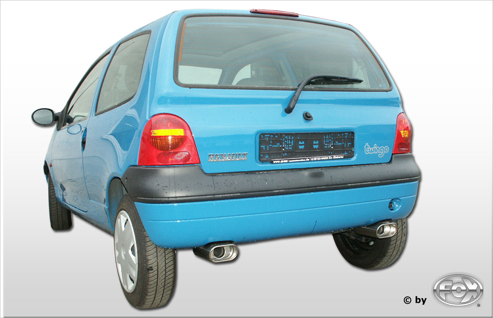 Fox Duplex Auspuff Sportauspuff Halbanlage für Renault Twingo C06 1.2l 55kW