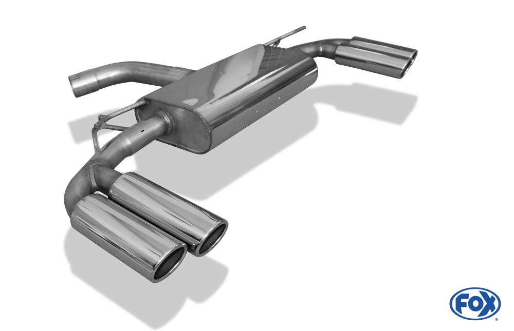 Fox Auspuff Duplex Sportauspuff Sportendschalldämpfer für Audi A3 8V Sportback