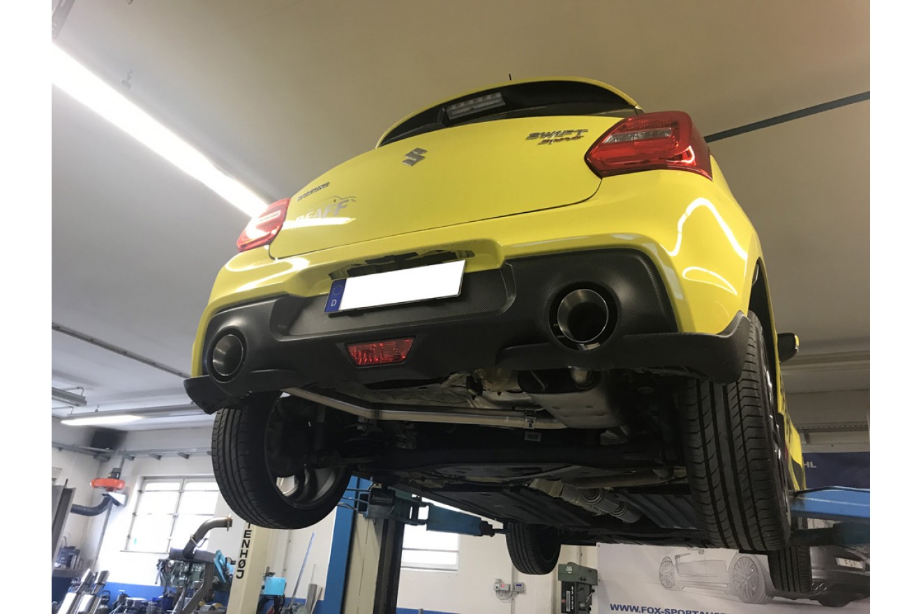 Fox Duplex Auspuff Sportauspuff Sportendschalldämpfer für Suzuki Swift V Sport 